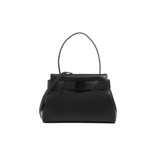 ARMANI EXCHANGEAE Синтетическое волокно Тоут Сумка Сумка для покупок Сумка через плечо Сумка среднего размера Женская Черная