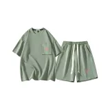 Комплекты одежды зеленого цвета с горошком