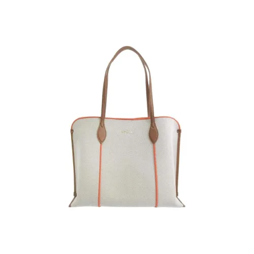 Furla Canvas Сумка Женская Бежевая Коньячная Бренди Оранжевая