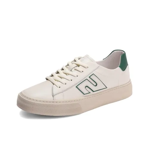 BELLE Track Design Низкие Кроссовки для Скейтбординга Мужские Белые Зеленые