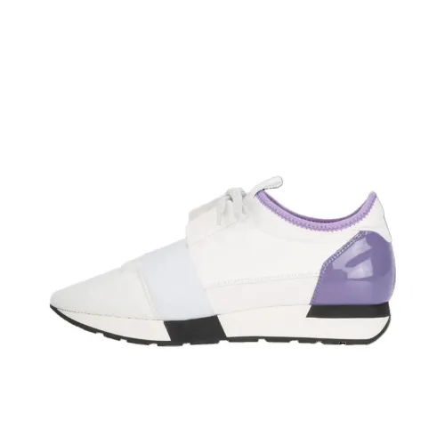 Balenciaga Race Runner Low Топ Кэжуал Женские Белый Фиолетовый