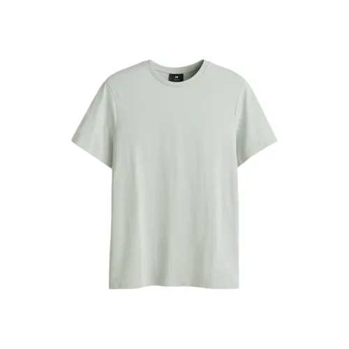 H&M Светло-серый зеленый Мужской T-рубашки