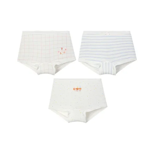 JIUSUIBAN Многоцветный Dots + Синие полосы + Многоцветная клетка Kids Нижнее белье