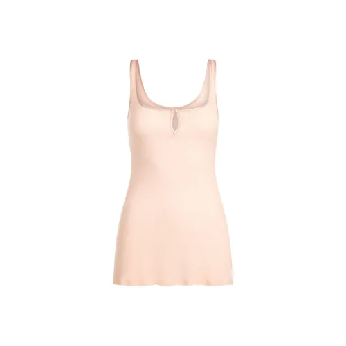 SKIMS SS25 Прозрачный Хлопок Мини Slip Платье Slip Платье Женское