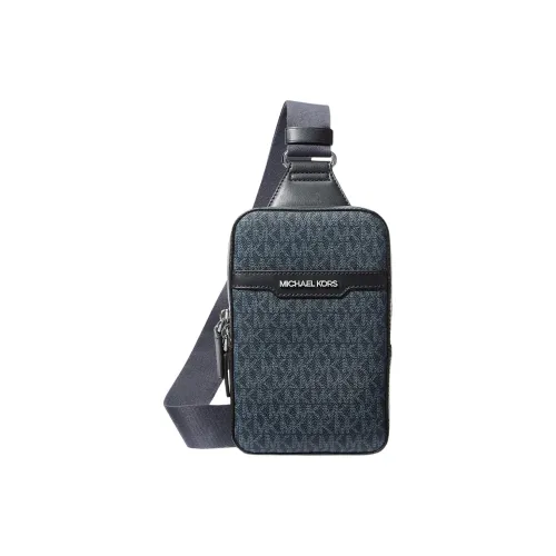 MICHAEL KORS Cooper Покрытый холст Sling Сумка Средний Мужской Темно-синий