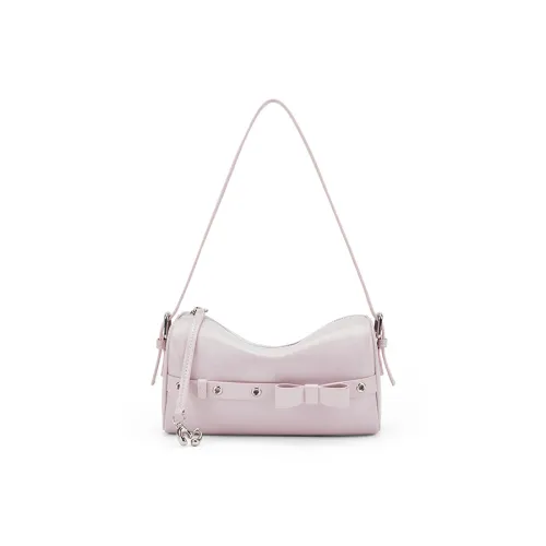 MCMIKO Коровья кожа Подушка Сумка Сумка через плечо Женская Желейно-розовая