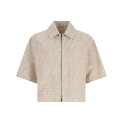 FENDI Denim Jacket Women's Beige