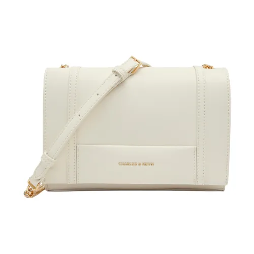 CHARLES KEITH ПУ (полиуретан) Сумка через плечо маленькая сумка на плечо женская молочно-белый рыжевато-коричневый