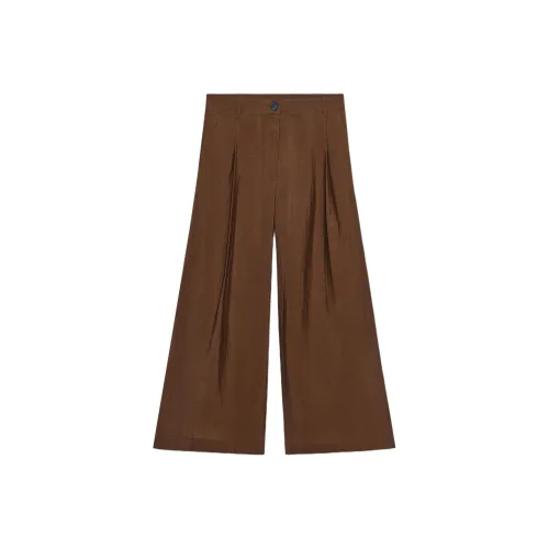 ZARA ZW Series Коричневые Женские Повседневные Брюки