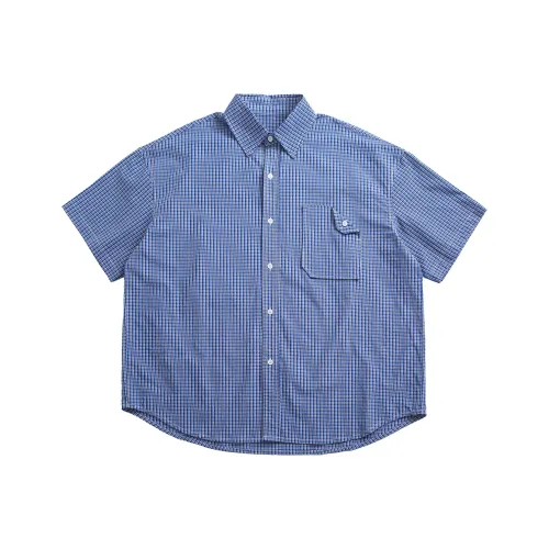 UNDOMAZE Blue Men's Shirts UNDOMAZE Синий Мужские Рубашки