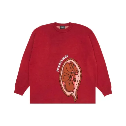 PLEASURES Red Men's Sweaters PLEASURES Красный Мужские Свитера