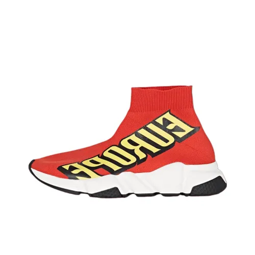 Balenciaga Speed High Топ Повседневная обувь Женская Красная