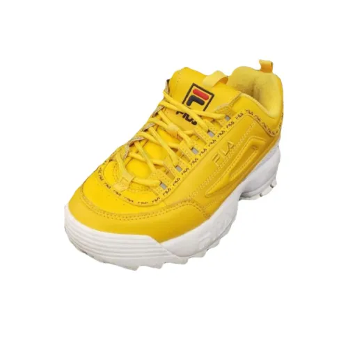 FILA DISRUPTOR II PREMIUM Устойчивый к истиранию Низкий Топ Повседневная обувь Женская Желтая