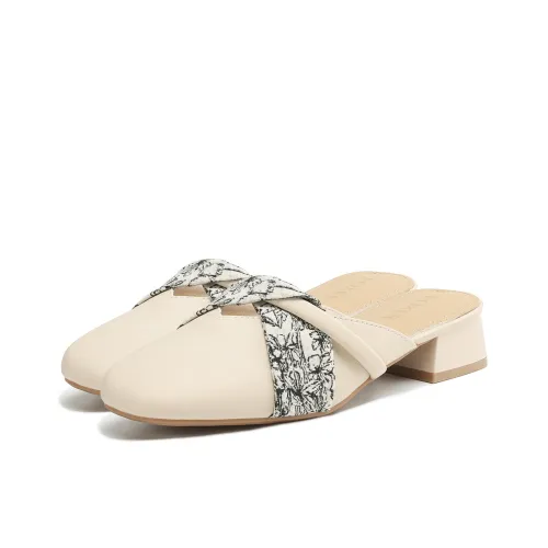 FOXER Износостойкие Домашние тапочки Женские Бежевые