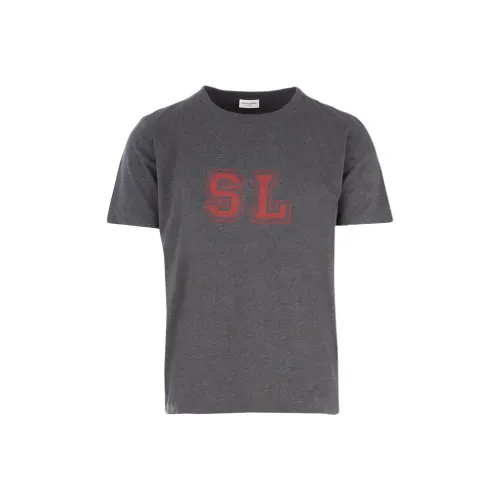 SAINT LAURENT T-рубашка мужская серая