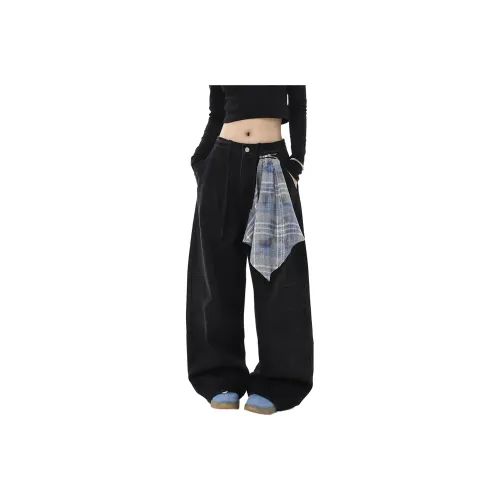 PEA Черные Унисекс Повседневные Брюки