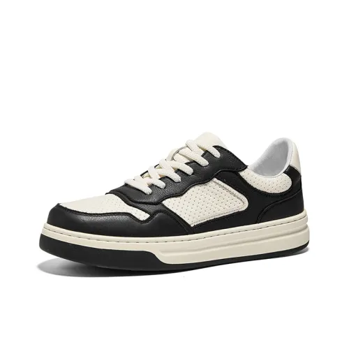 Hautton Jeans Аbrasion Resistant Дышащие Низкие Кроссовки для скейтбординга Мужские Черные Белые