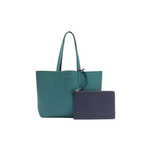 LACOSTE PVC Тоут Сумка Сумка для покупок Сумка Женская Зеленая и Морская Синяя