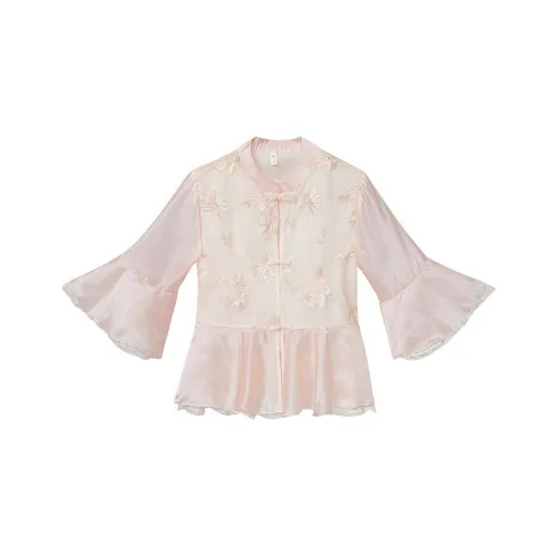 SONDR Розовые Женские Шифоновые Рубашки