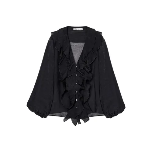 ZARA ZW Series Серые Женские Рубашки