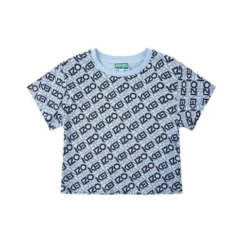 KENZO T-рубашка SS25 розово-синяя детская