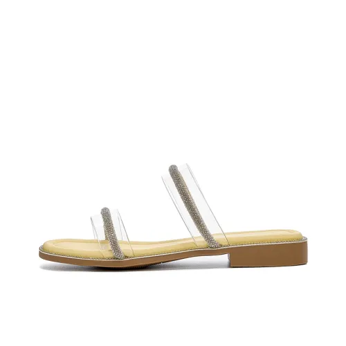 JOSINY Резиновые Антизапахивающие Устойчивые к Износу Слипоны Женские Светло-Желтые