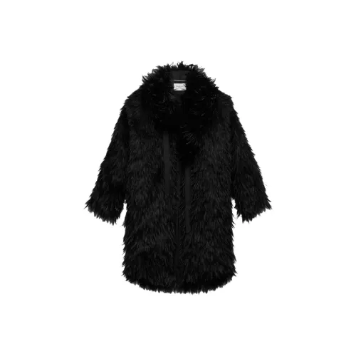 SAINT LAURENT Мужское черное пальто