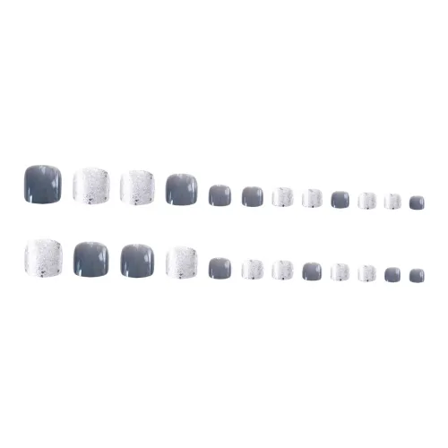 XNTX False Nail Заплатки False Nail Короткий Квадрат Cool Color Series Nude Flashing