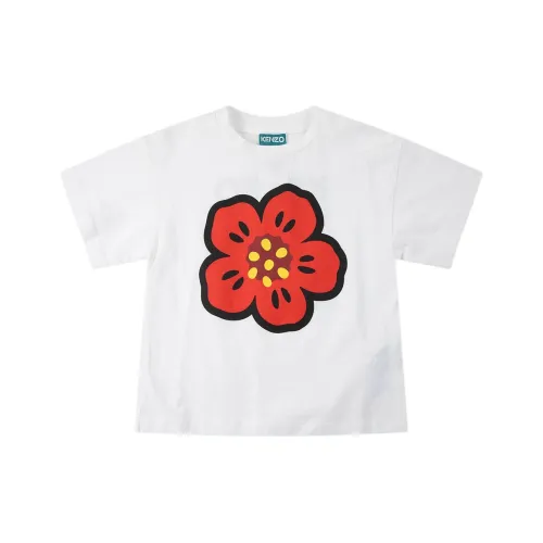 KENZO Серый Белый Kids T-Рубашки