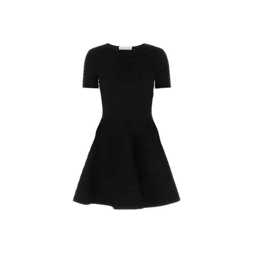 Valentino Black Женские Короткие Платья с Рукавами