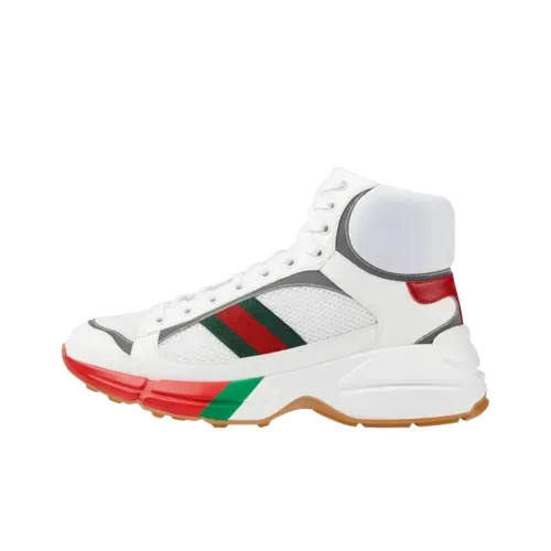 GUCCI Rhyton High Топ Толстая подошва Кроссовки Мужские Белые