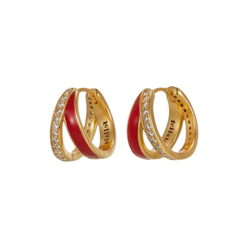 Fellala Alloy Synthetic Cubic Zirconia Earrings Women's Multicolor