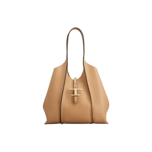 TOD'S T Timeless Телячья кожа Сумка через плечо Маленькая Женская Бежевая