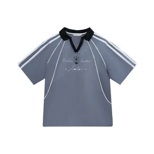 AMLM Серо-голубая унисекс футболка