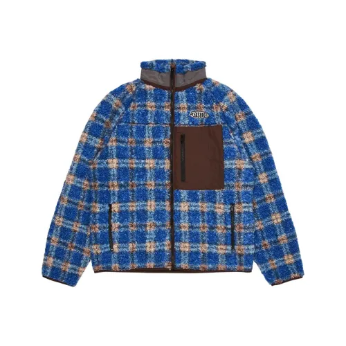 PLEASURES Бархат Feel Пальто Унисекс Синий