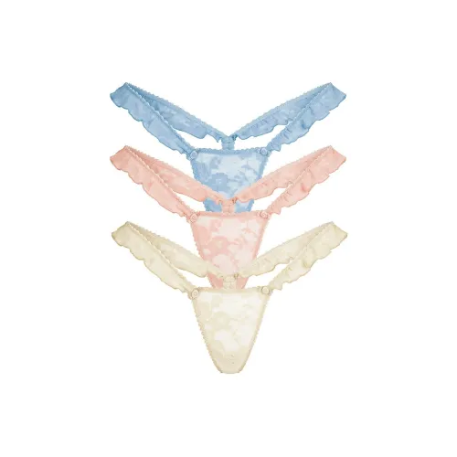 SKIMS SS25 Эластичный Кружево Бабочка Стринг 3 шт. Женское нижнее белье 3 шт