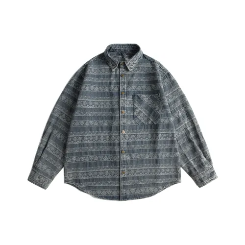 PINSCIO ZENIE Джинсовый синий Унисекс Рубашки