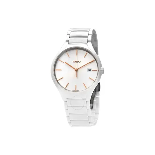 RADO Realme Collection Кварцевый механизм Мужские часы Циферблат Белый Ceramos Корпус Ceramos Ремешок