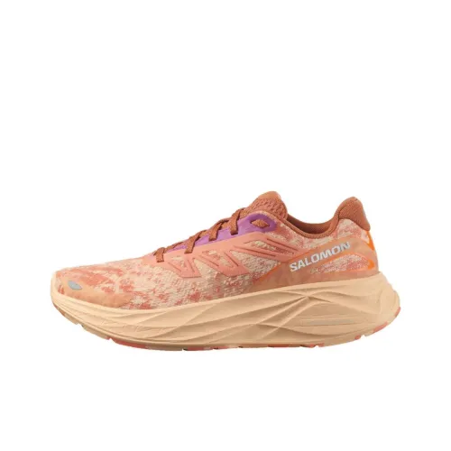 SALOMON AERO GLIDE 2 противоскользящие низкие беговые кроссовки для женщин цвет персиковый кварцевый
