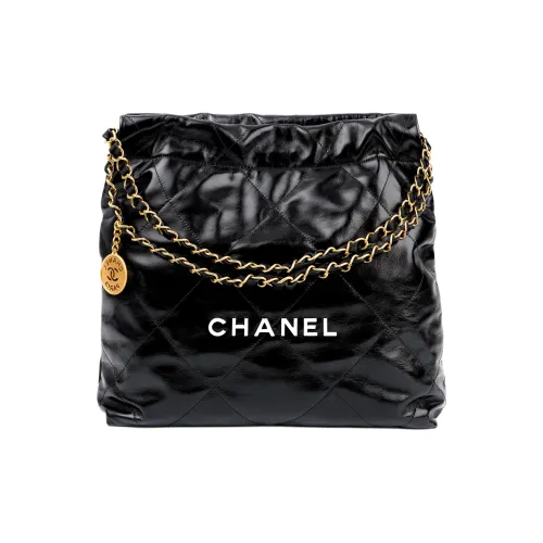CHANEL 22Bag Телячья кожа Плечевая сумка Маленькая Женская Черная