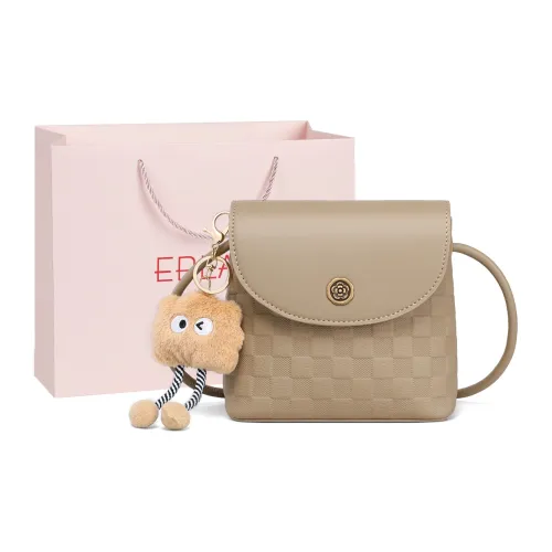 EBLAN Сумка через плечо из коровьей кожи стандартная женская хаки