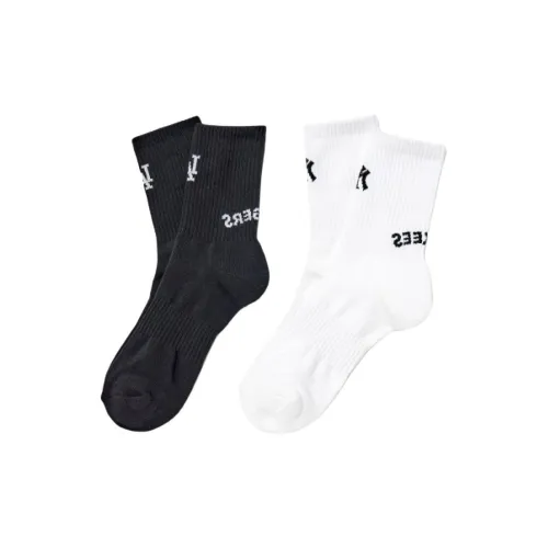 Mlb Base Logo 2 шт черный+белый Мужские носки MID до икры