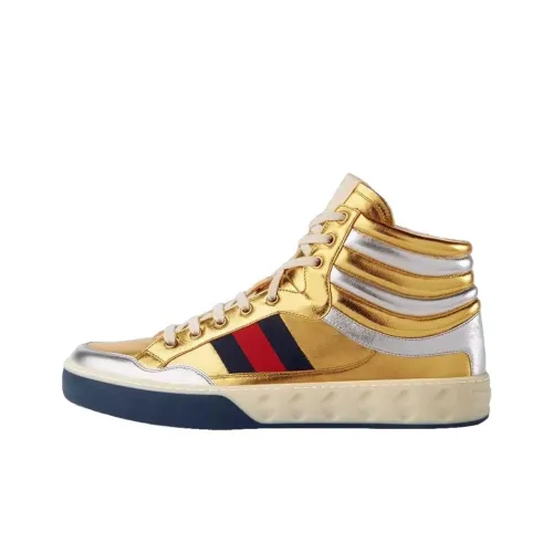 GUCCI Высокие Кроссовки для скейтбординга Мужские Золотые