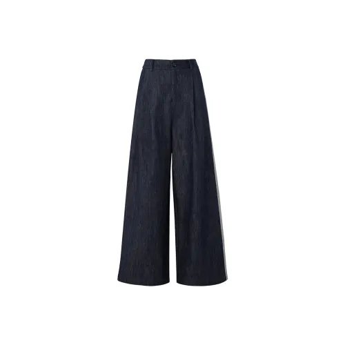 SOON FLOWER Темно-синие Женские Джинсы