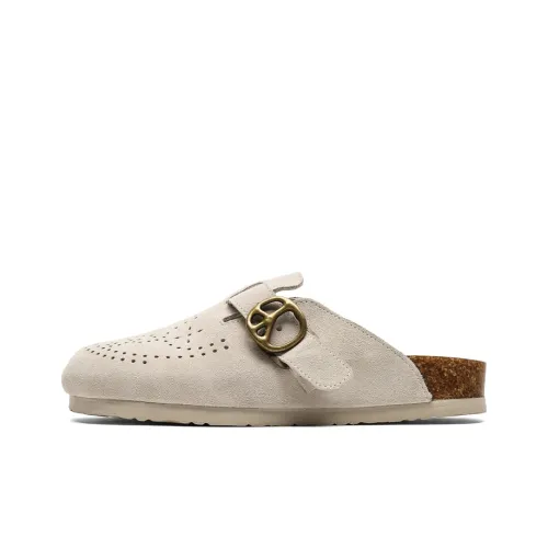 MPZY Домашние тапочки унисекс серо-бежевые