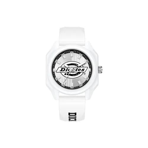 Dickies Кварцевые часы резиновый ремешок серебристый циферблат унисекс подарочная коробка ограниченная серия