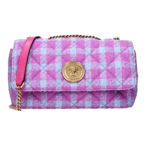 VERSACE Сумка через плечо из ткани маленькая женская розовая