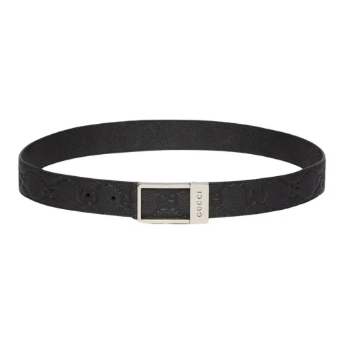 GUCCI Кожаные ремни Мужской Черный Ширина 3,3 см