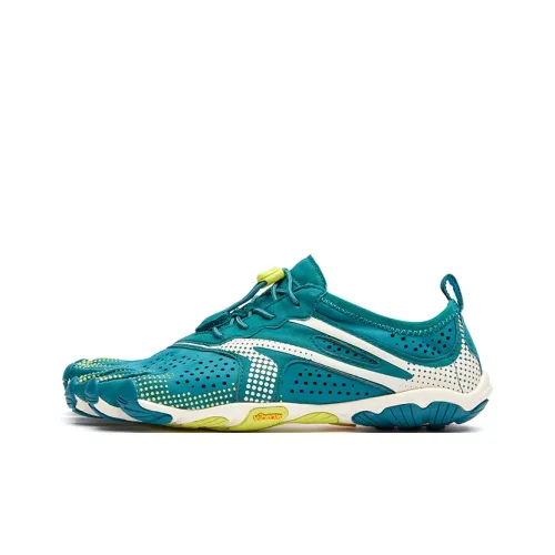 Vibram V RUN Abrasion Resistant Дышащий Легкий Низкий Топ Кроссовки для тренировок Женские Темный Озерно-голубой Слоновая кость