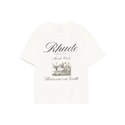 RHUDE Экрю Мужская T-рубашка